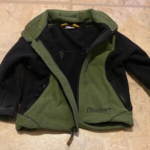 Patagonia Olive and Black Fleece Jacket